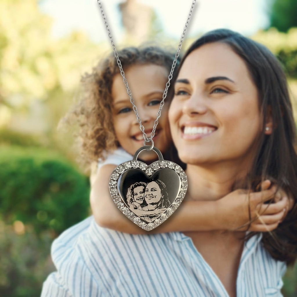 Immagine per la categoria con mamma e figlia sullo sfondo sfocato e collana in primo piano